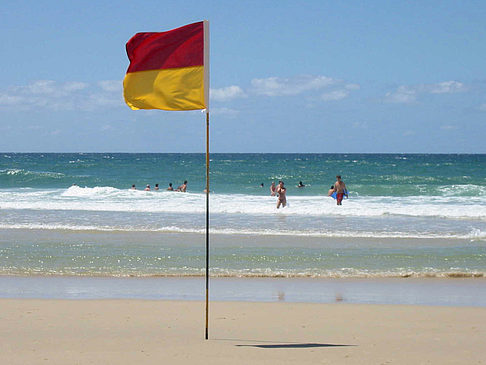 Foto Fahne am Strand