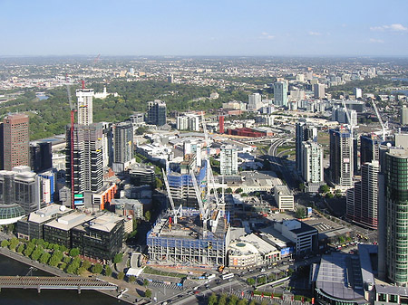 Melbourne von oben Foto 